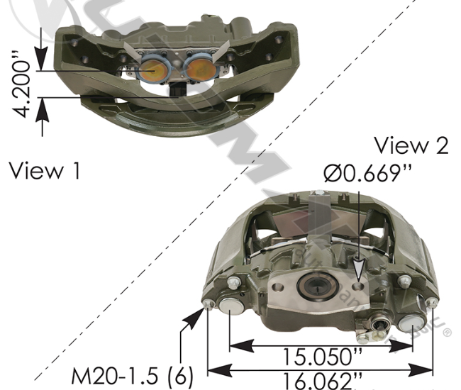EX225H2 Air Disc Caliper RH 158.EX225H201