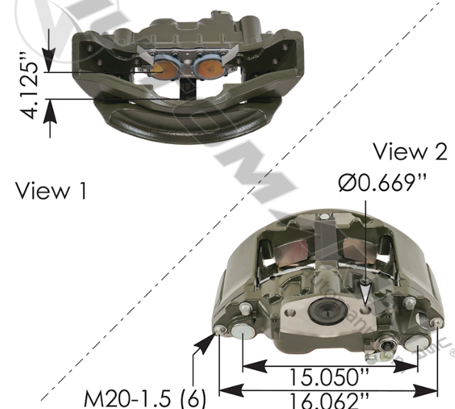 EX225H3 Air Disc Caliper RH 158.EX225H301
