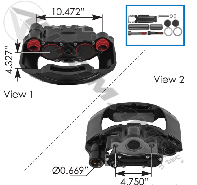 Rationalized ADB22X Air Disc Caliper LH 158.K098273
