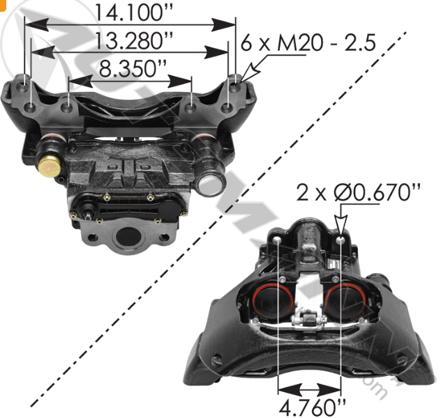 ADB22XLT Air Disc Caliper Type B 158.K149715