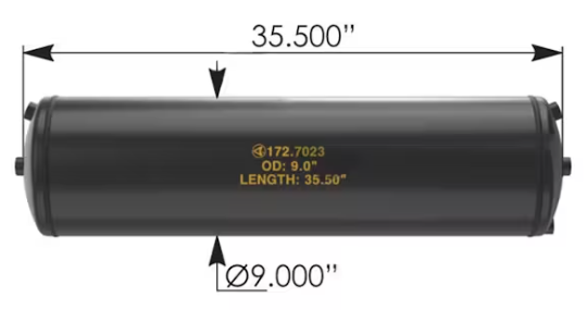 Freightliner M2 Air Tank 9" X 35.5" 172.7023