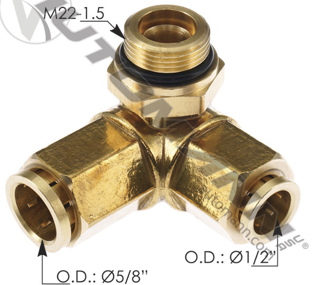 Metric Fitting M22X1.5 To 5/8 And 1/2 Tube 177.13B79108M22