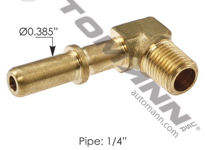 Fitting 90 Degree 1/4 NPT To 3/8 Stem 177.81126B