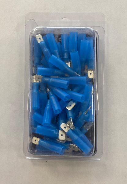 Heat Shrink Male Slide Connector 1/4" 16 To 14 Gauge 50 Pack 178.5412HS-50