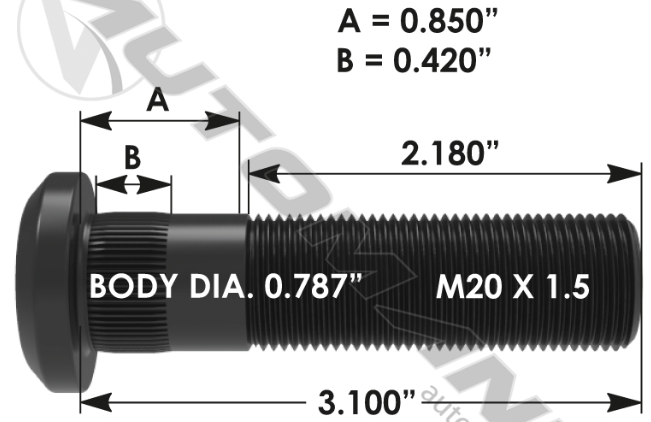 Wheel Stud 88936178 201.6287