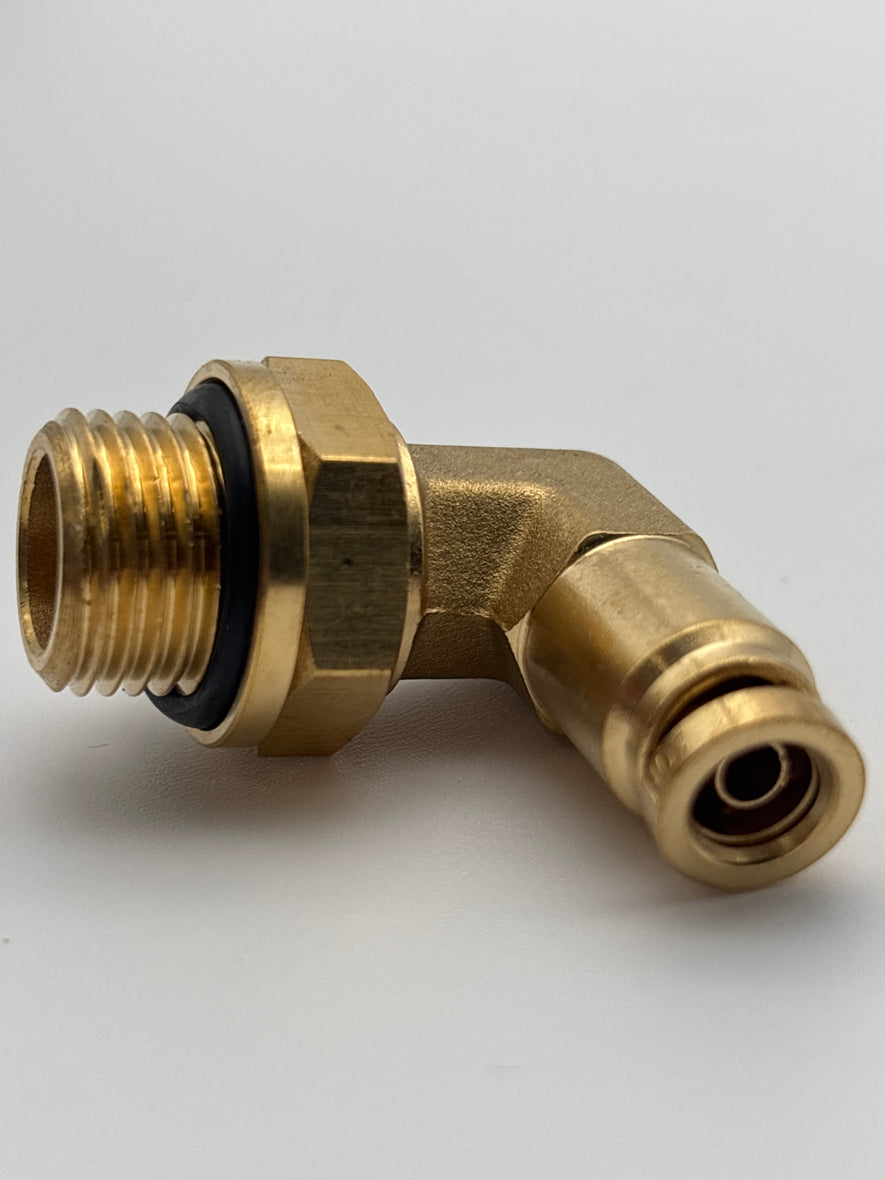 PLC Brass Elbow 1/4 Tube To M16 X 1.5 177.13B154M16