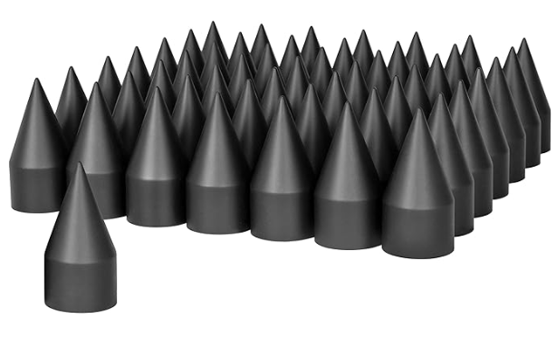 33MM Black Plastic Pointed Screw On Lug Nut Cover 60 Pack 562.A4020CPX-BX60