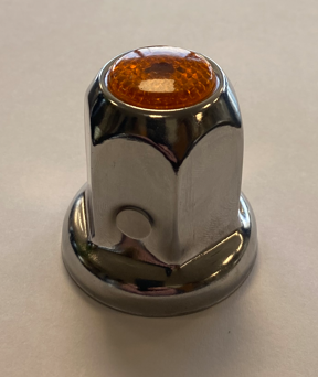 33MM Chrome Steel Lug Cover Push On Amber Reflector 562.A4033A