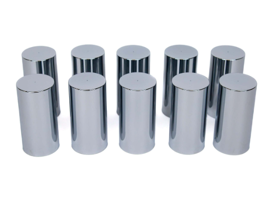 M22 X 1.5 Chrome Plastic Thread On Cylinder Lug Nut Cover 562.A4035CP-BX10