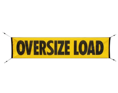 84 X 18 Vinyl Oversize Load Banner With Bungees 571.SB118V