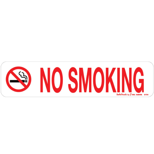 1.5" X 6.5" No Smoking Decal 571.D132