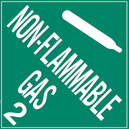 10.75" X 10.75" Non-Flammable Gas Class 2 Decal 571.D136