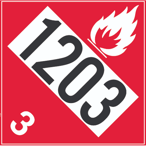 10.75" X 10.75" Flammable 1203 Class 3 Decal 571.D144