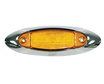 Amber LED Marker & Chrome Bezel 571.LD271A13 Amber LED Marker & Chrome Bezel 571.LD271A13