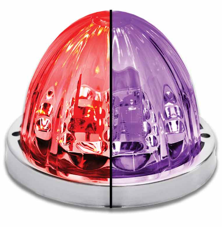 Watermelon LED Light Clear Glass Lens Red/Purple 571.LD323RP4