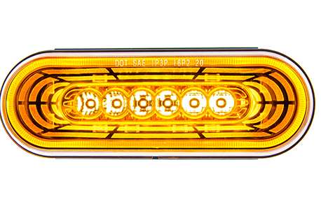 Amber LED Oval Multi-Halo Light 571.LD61A13