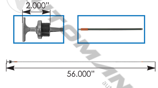 Mack Engine Oil Dipstick 56" 572.62937