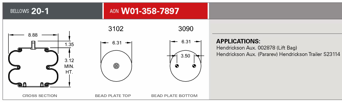 7897 Air Bag 566.ER7897 HDV7897