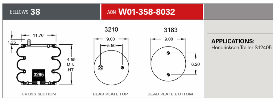 8032 Air Bag 566.ER8032 HDV8032