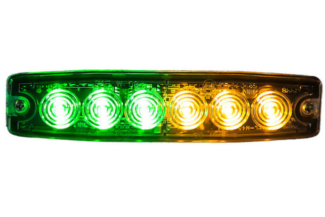 Amber/Green Mini Warning Strobe Light 571.LD9CAGL6