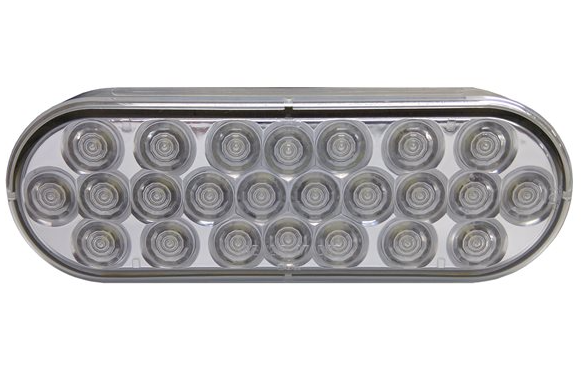 Clear LED Oval Lamp 20 Diodes LED2238-24C