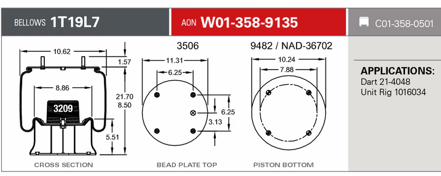 9135 Air Bag AB1D28G-9135