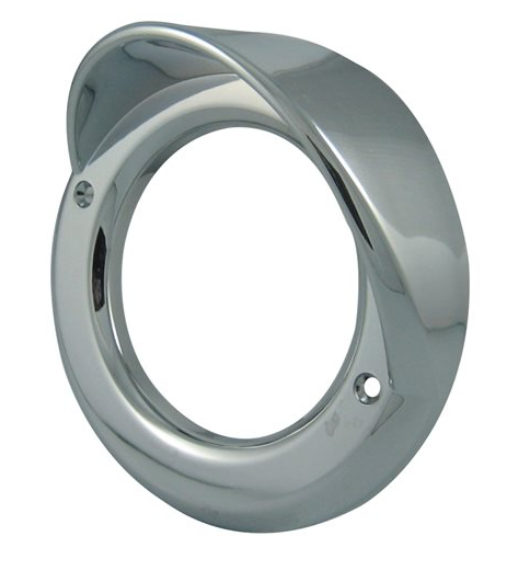 2.5" Lamp Chrome Bezel With Visor 562.BZ10VC