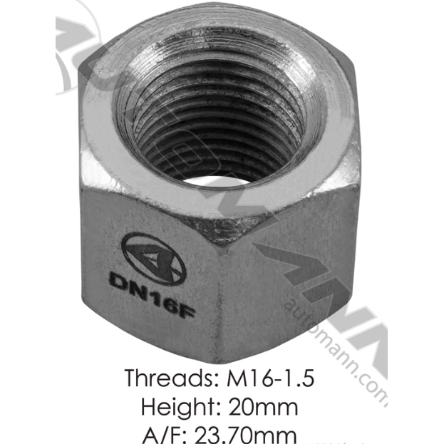 Metric Deep Nut 16MM X 1.5 DN16F