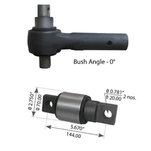 2 Piece Offset Torque Rod End TMRU640
