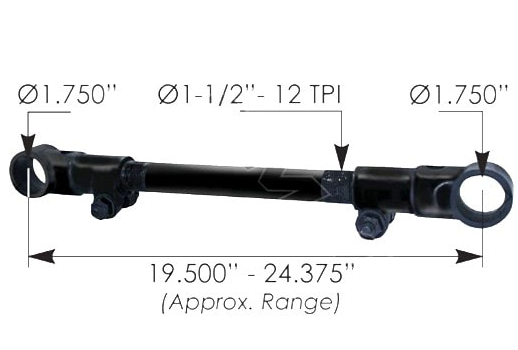 Hutch Adjustable Torque Rod 19.50" To 24.375" TR76131