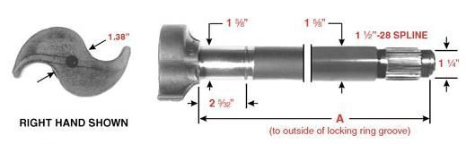 Camshaft 1-1/2-28 X 23.875" RH 121.282328.02