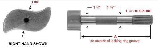 Camshaft E-5062 1-1/4-10 X 10.907" LH 120.101029.01