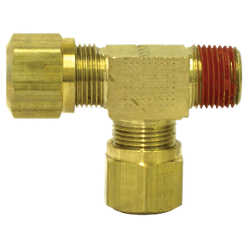 Male Run Tee 3/8 Tube 1/4 NPT 1371-6B N7164