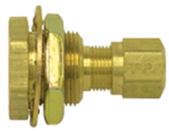 3/8 Tube X 3/8 Female Bulkhead Frame Fitting 1.75in Long 177.1466BH6C