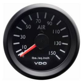 Dual Air Pressure Gauge Black Bezel 0-150 PSI 178.1004