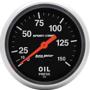 Oil Pressure Gauge Chrome Bezel 0-150 PSI 178.1101