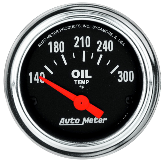 Oil Temperature Gauge Chrome Bezel 140-300 178.1109