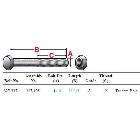 Tandem Bolt Assemblies (4) 327-105