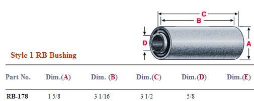 Rubber Bushing RB-178 NRB178