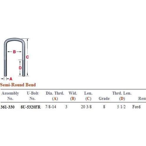 Semi Round U-Bolt Kit 361-330
