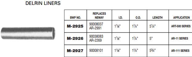 Delrin Liners E-2954 (4) NW10E