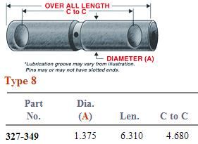 Peterbilt Spring Pin 327-349 SP1405PE