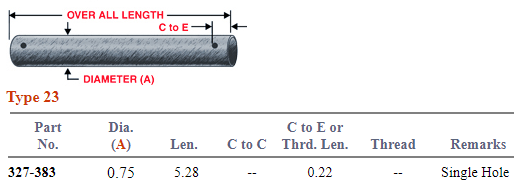 Rebound Pin B1124-96 327-383