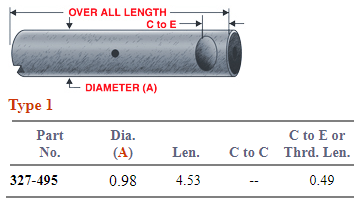 Isuzu Spring Pin 1-51361-016-0 327-495 SP1452IS