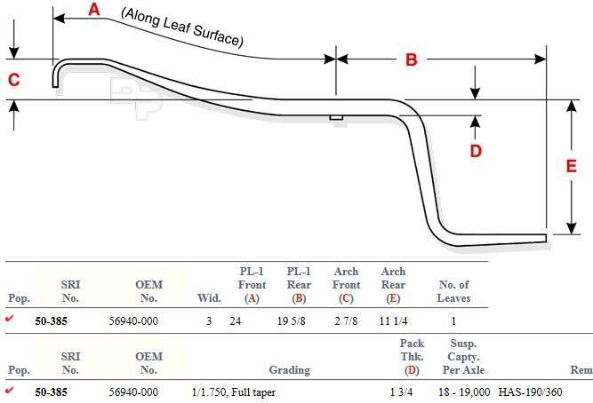 Hendrickson 56940 Z Spring 50-385 HE385