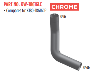 Kenworth Chrome Pipe 5" LH 562.U5918616LC