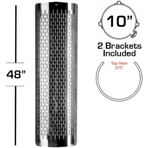 10" X 48" 270 Degree Heat Shield Kit Slotted 562.U62102SS