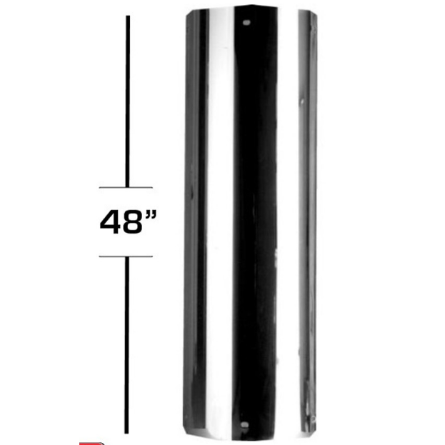 9" X 48" 180 Degree Heat Shield Kit Solid 562.U6391SS