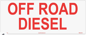 2.25" X 6" Off Road Diesel Decal 571.D102