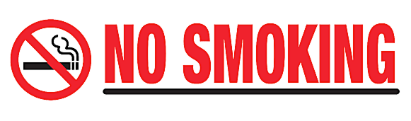 1.5" X 5" No Smoking Decal 571.D110